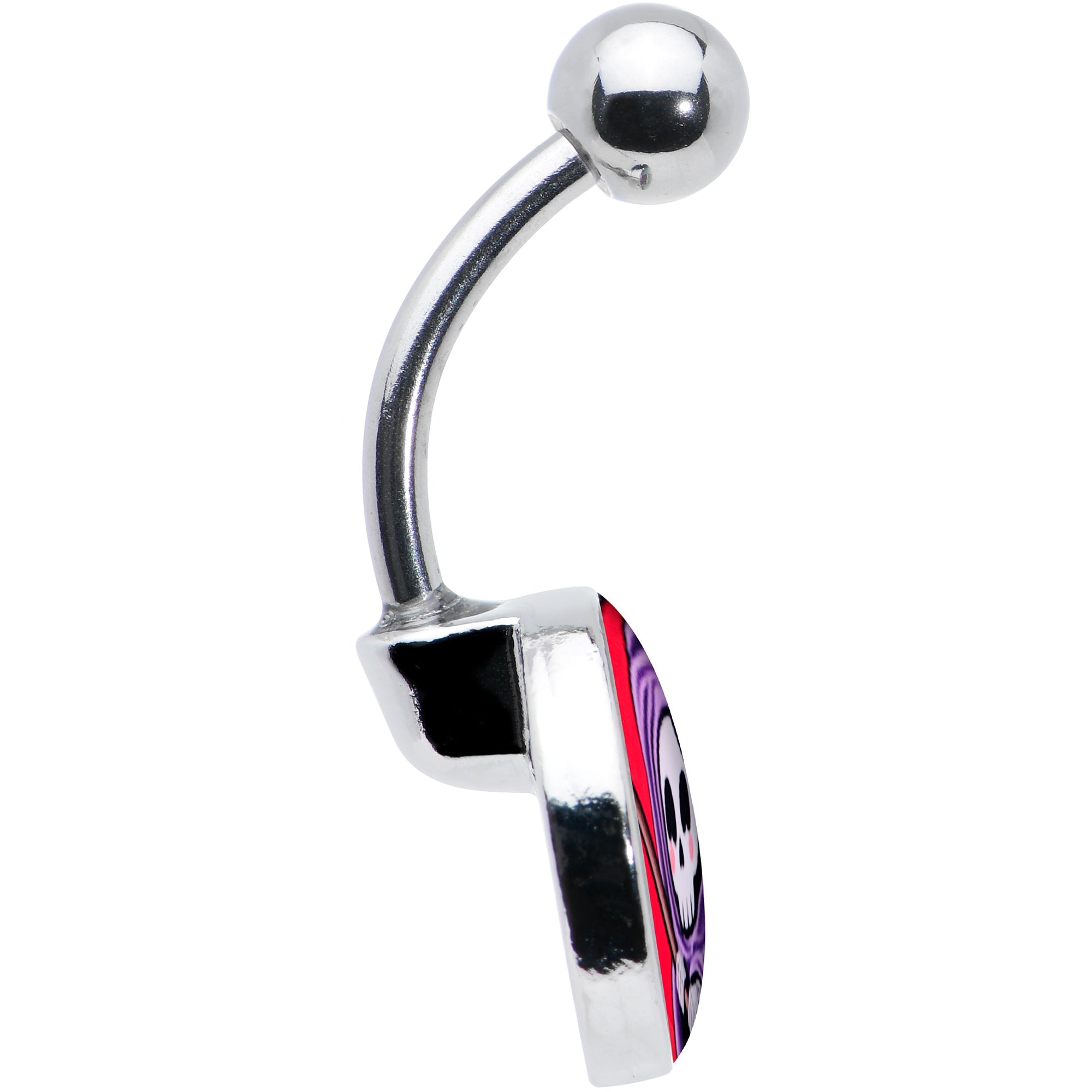 BodyCandy Grim Reaper Belly Ring by Onyx O — side view