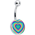 BodyCandy Rainbow Retro Heart Belly Ring by Onyx O — main product shot