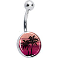 BodyCandy Palm Tree Retro Sunset Belly Ring by Onyx O — main product shot