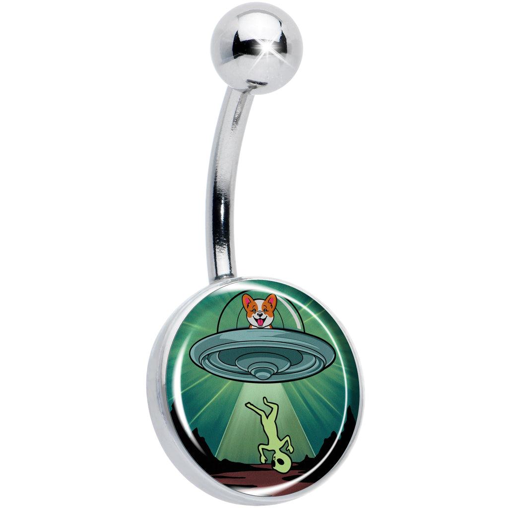 BodyCandy Reverse Alien UFO AbductionBelly Ring by Onyx O — main product shot