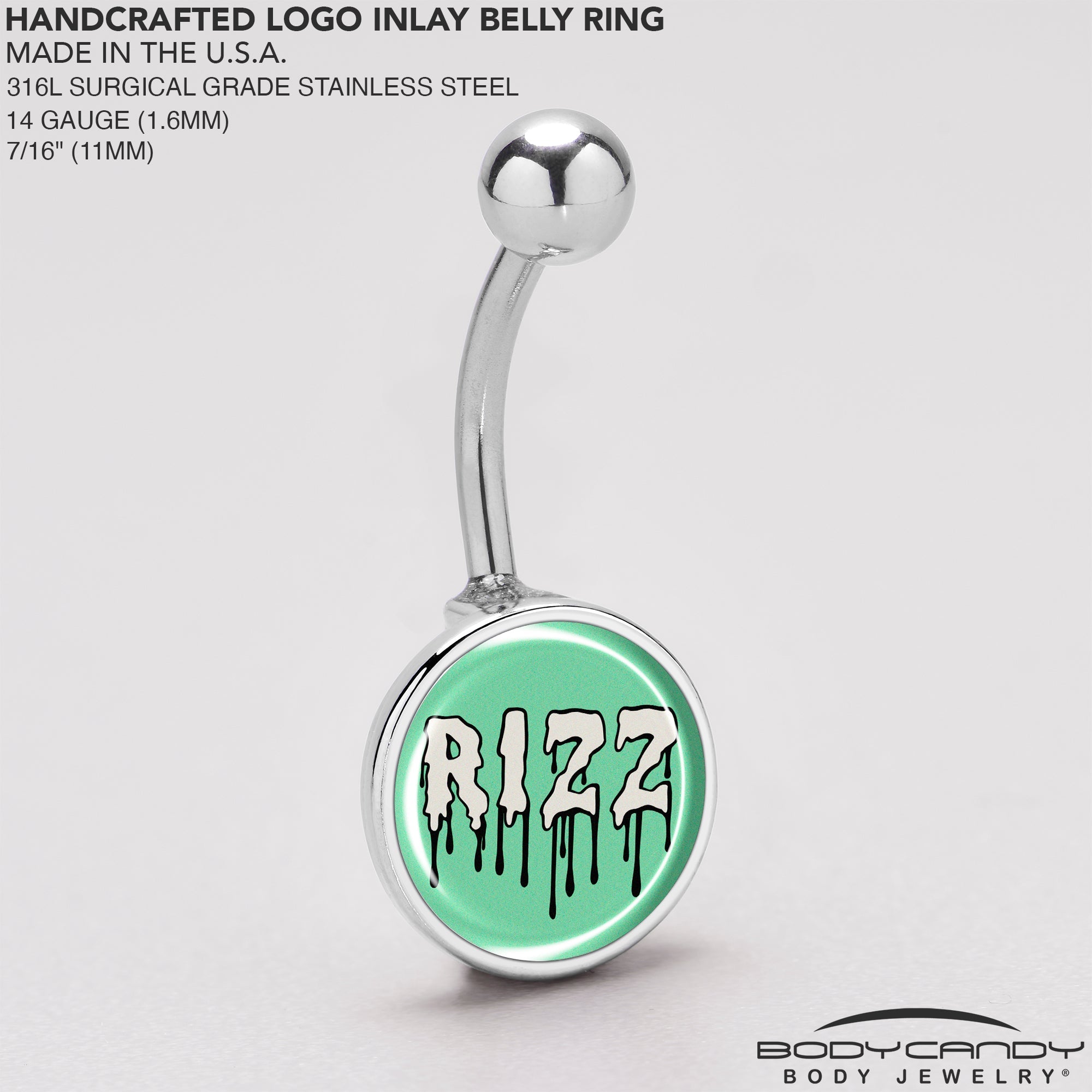 BodyCandy RIZZ Belly Ring by Onyx O — back view