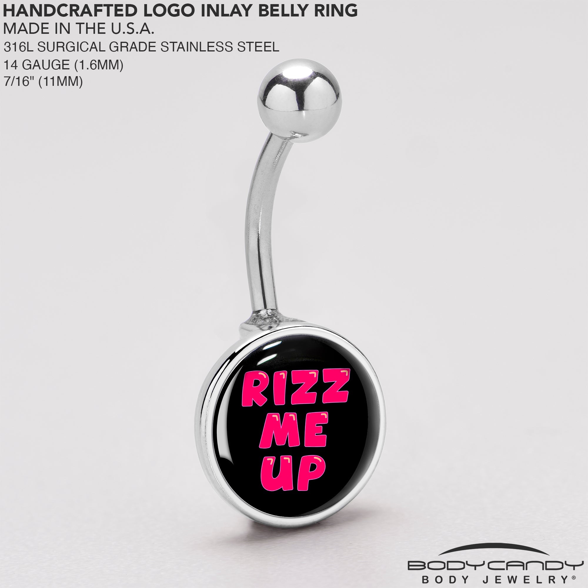 BodyCandy RIZZ ME UP Belly Ring by Onyx O — back view