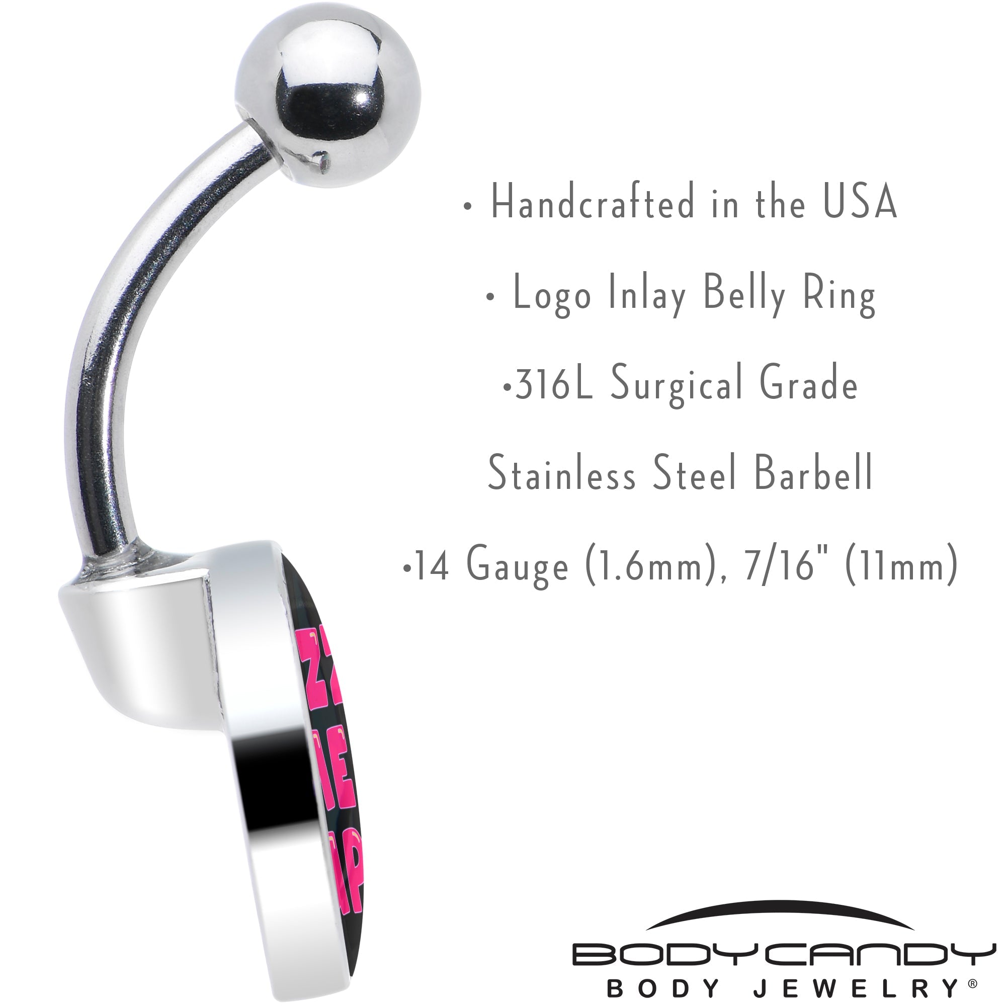 BodyCandy RIZZ ME UP Belly Ring by Onyx O — in-use photo
