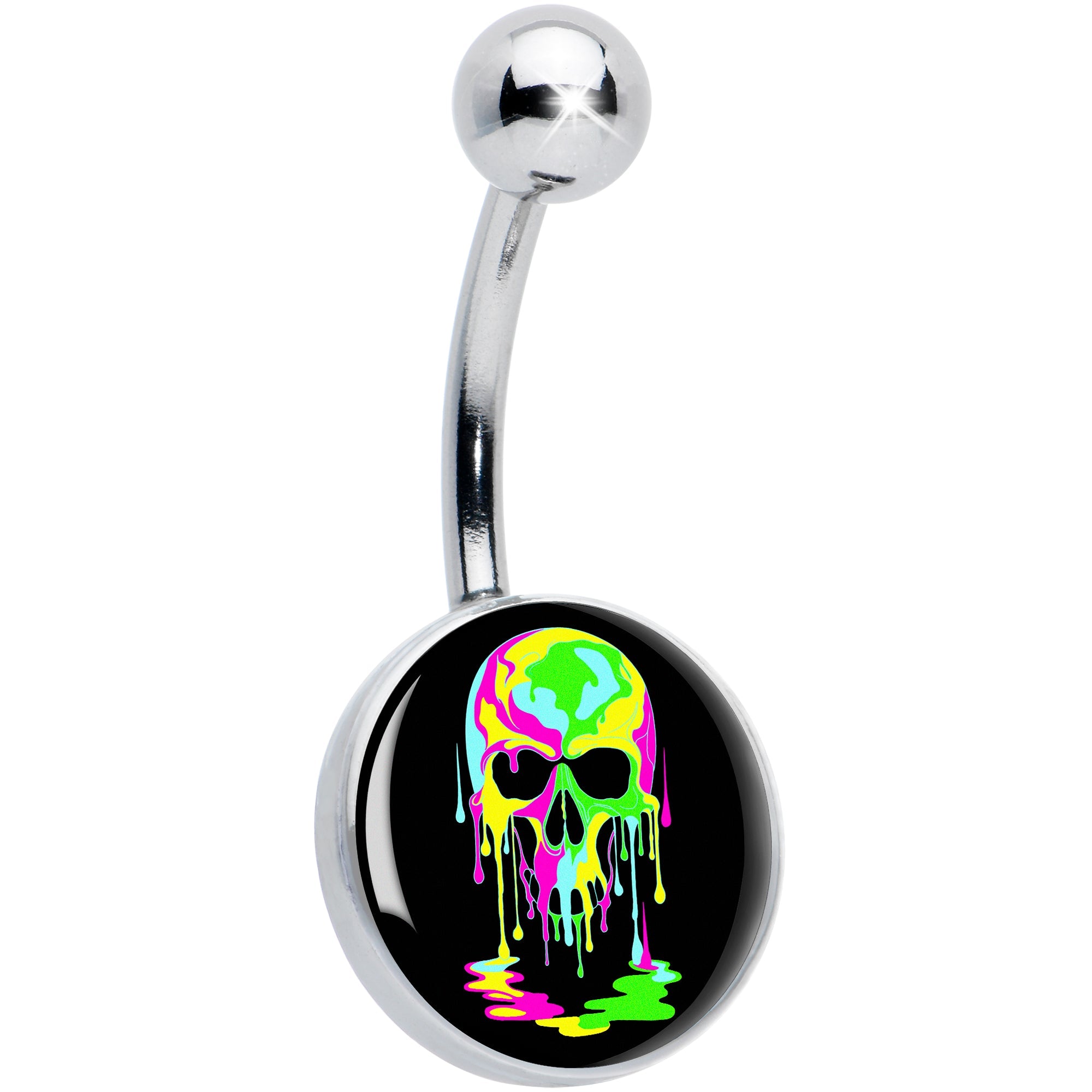 BodyCandy Ultra Bright Melting Skull Belly Ring by Onyx O — main product shot