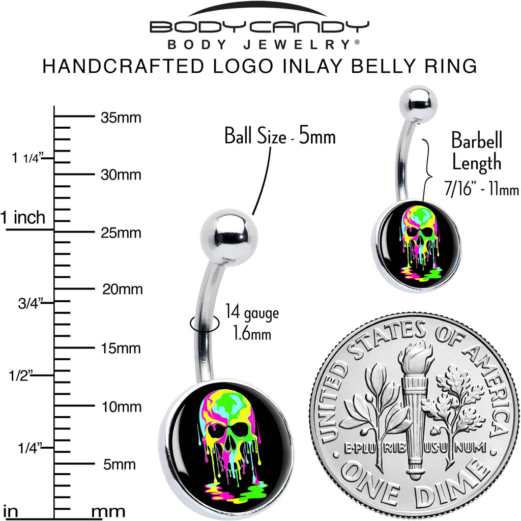 BodyCandy Ultra Bright Melting Skull Belly Ring by Onyx O — alternative angle