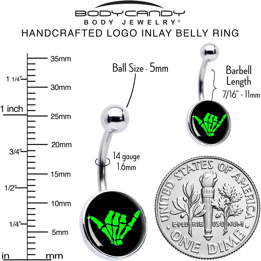 BodyCandy Shaka Hand Belly Ring by Onyx O — alternative angle