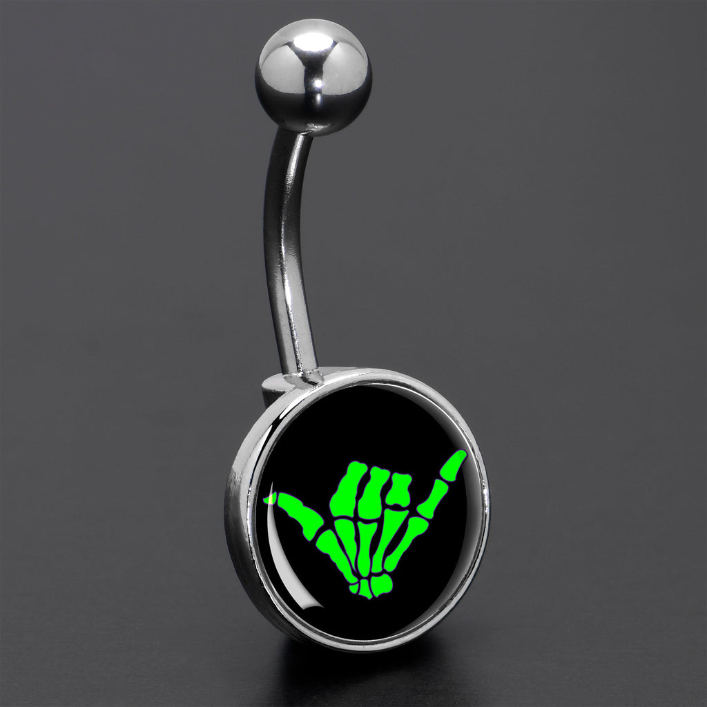 BodyCandy Shaka Hand Belly Ring by Onyx O — size reference