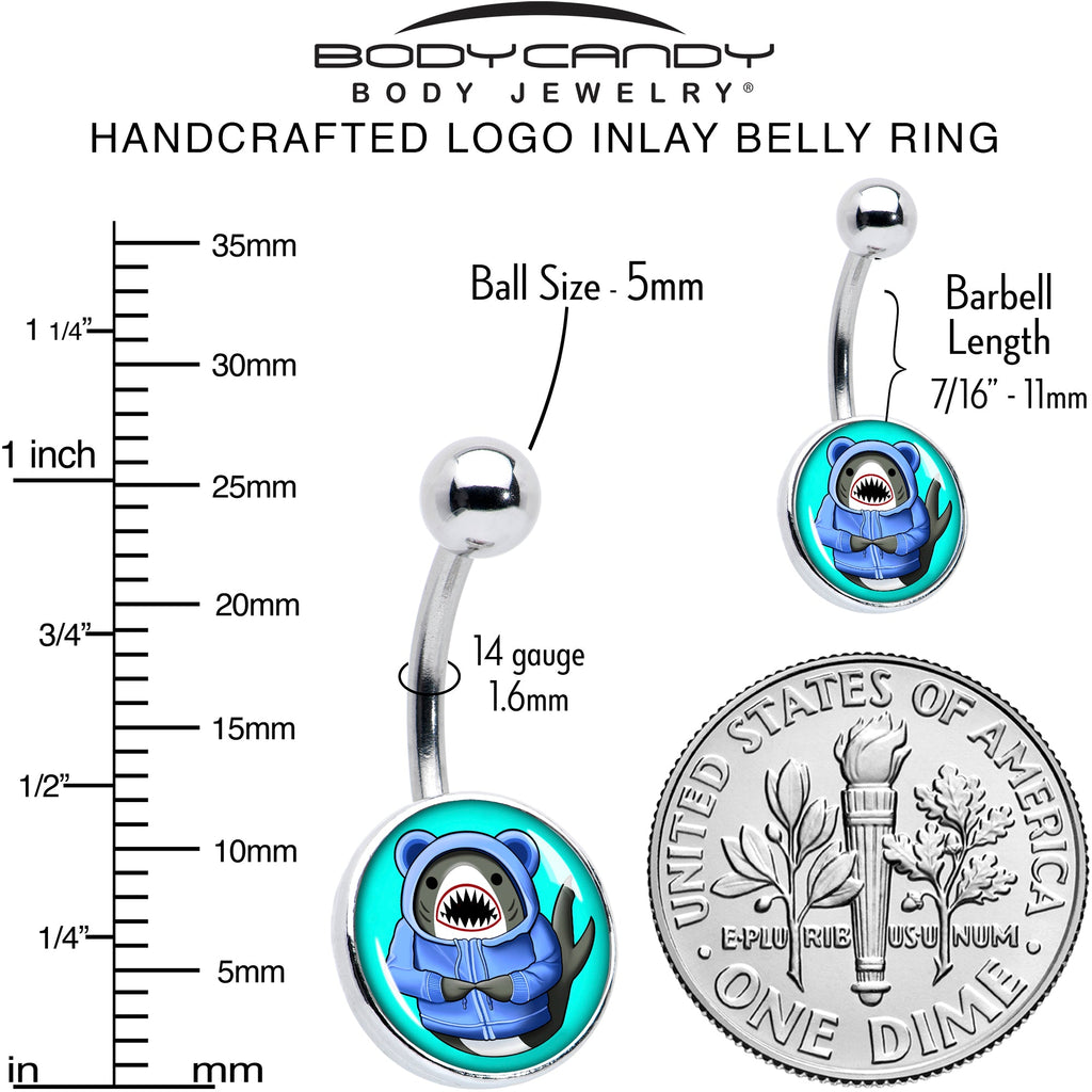BodyCandy Shark in a Hoodie Belly Ring by Onyx O — alternative angle