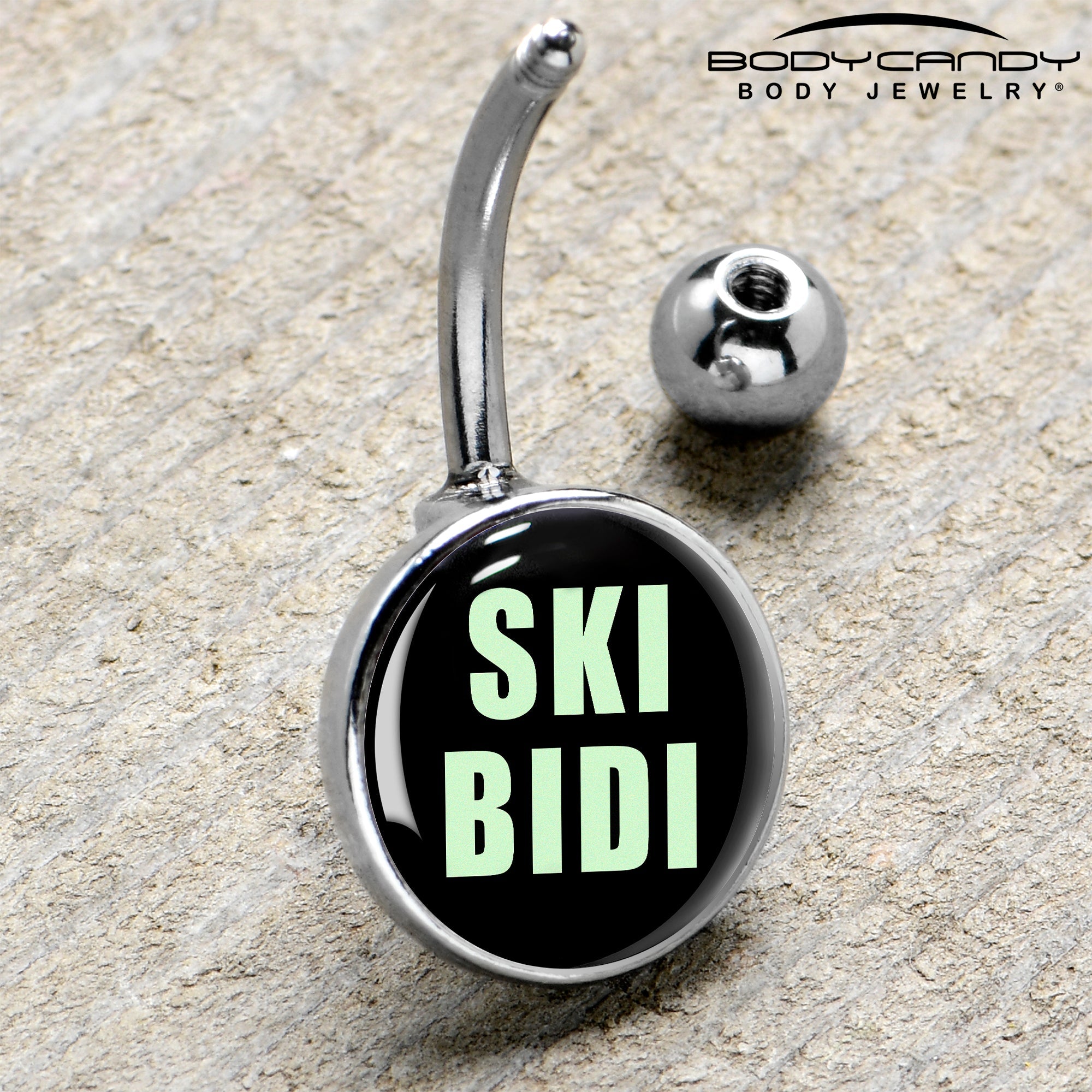 BodyCandy SKIBIDI Belly Ring by Onyx O — side view