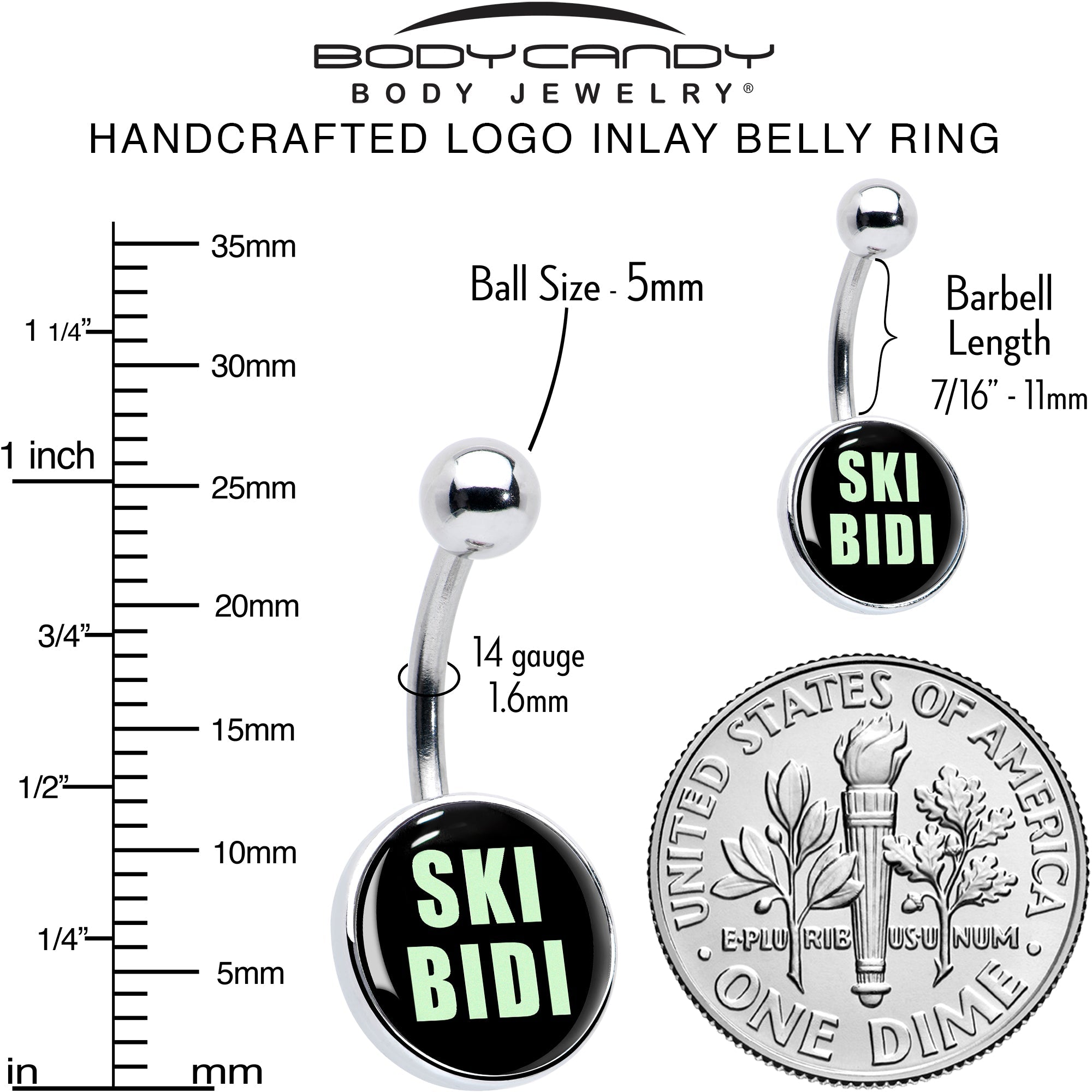 BodyCandy SKIBIDI Belly Ring by Onyx O — alternative angle