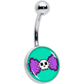 BodyCandy Retro Pixel Skull Belly Ring by Onyx O — main product shot