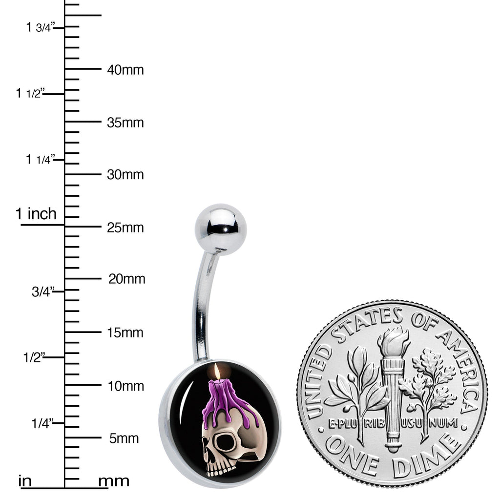 BodyCandy Burning Skull Candle Belly Ring by Onyx O — alternative angle