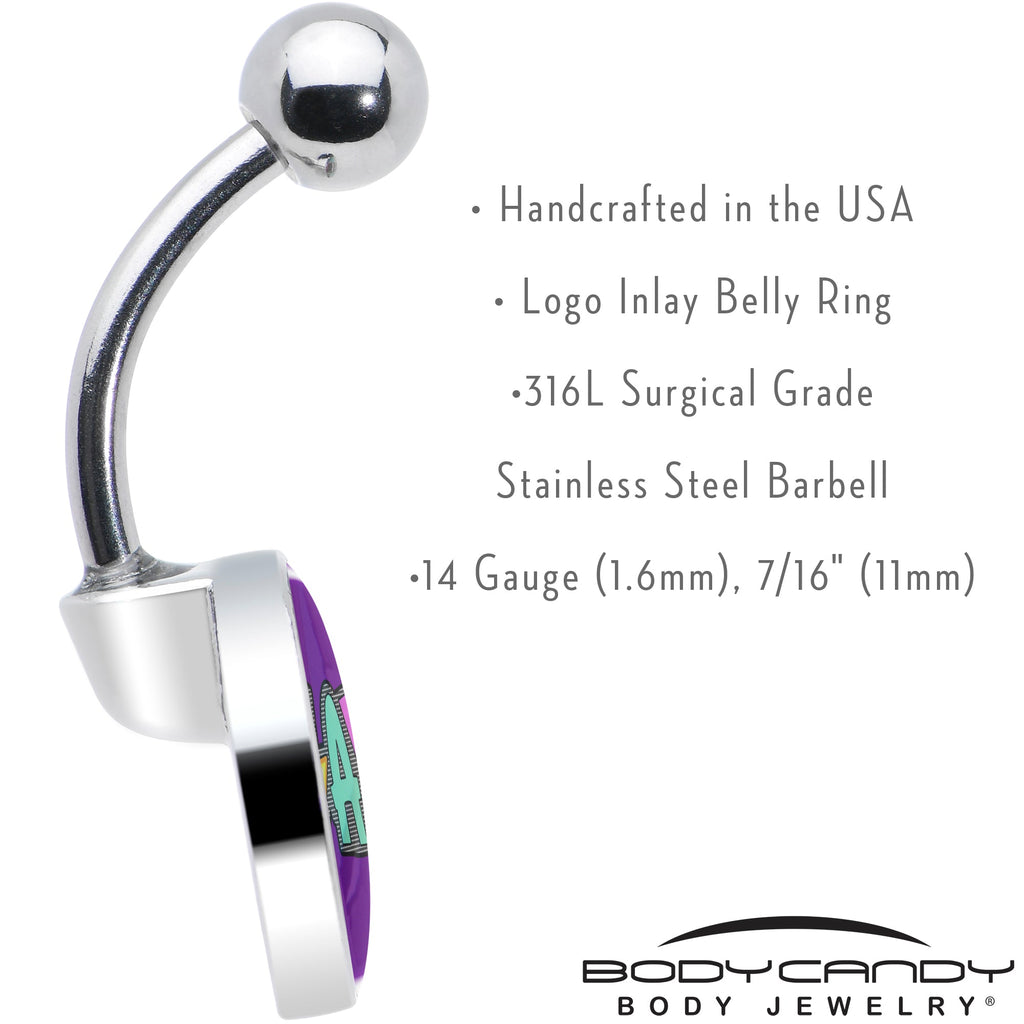 BodyCandy Colorful Lighting SLAY Belly Ring by Onyx O — in-use photo
