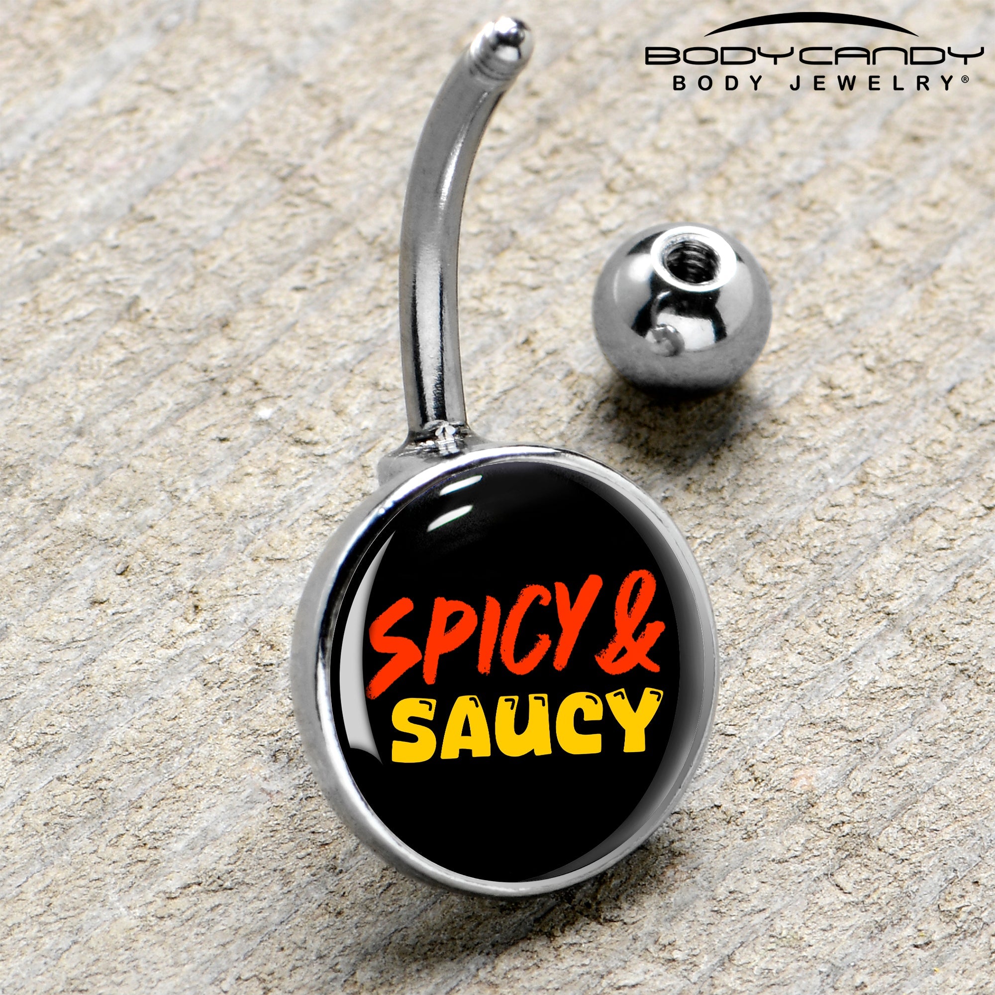 BodyCandy Spicy and Saucy Belly Ring by Onyx O — side view