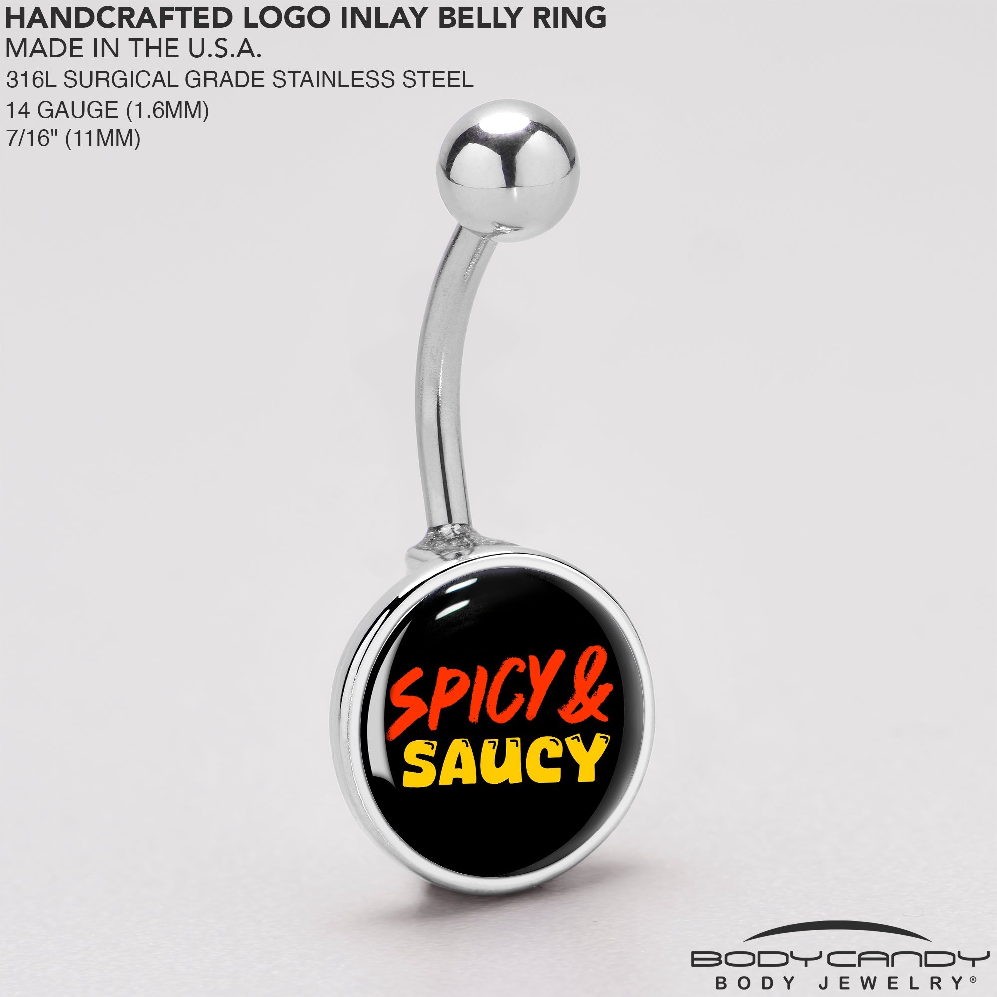 BodyCandy Spicy and Saucy Belly Ring by Onyx O — back view