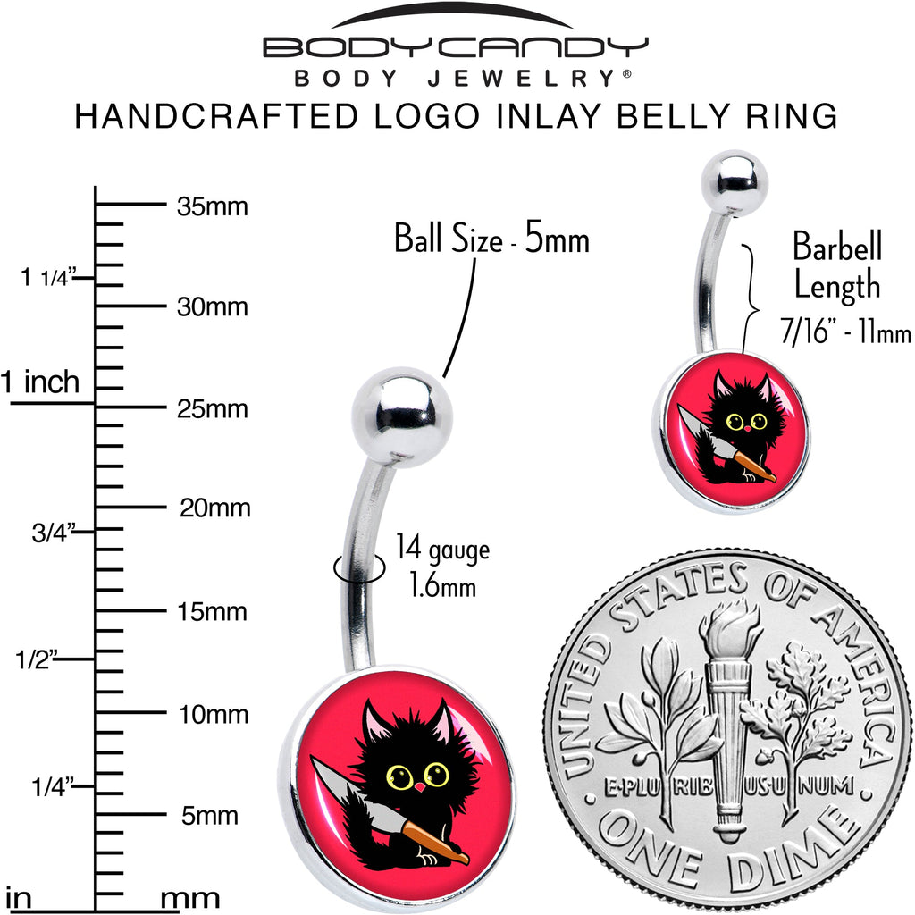 BodyCandy Stabby Cat Belly Ring by Onyx O — alternative angle
