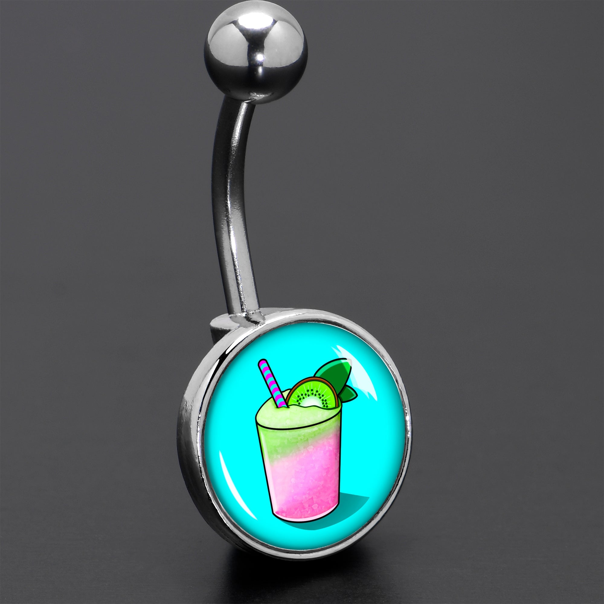 BodyCandy Summer Drink Belly Ring by Onyx O — size reference