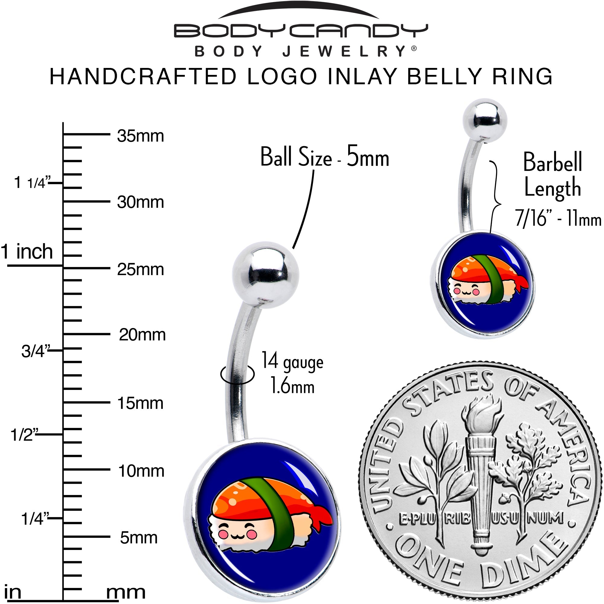 BodyCandy Sushi Belly Ring by Onyx O — alternative angle