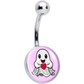 BodyCandy Valentine Sweet Ghost Belly Ring by Onyx O — main product shot