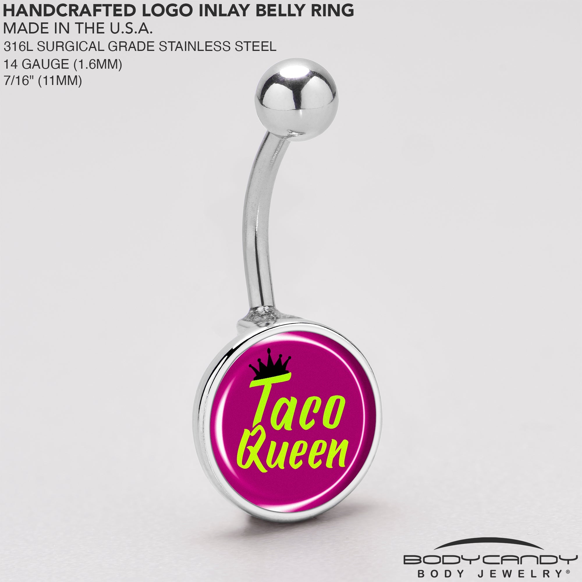BodyCandy Taco Queen Belly Ring by Onyx O — back view