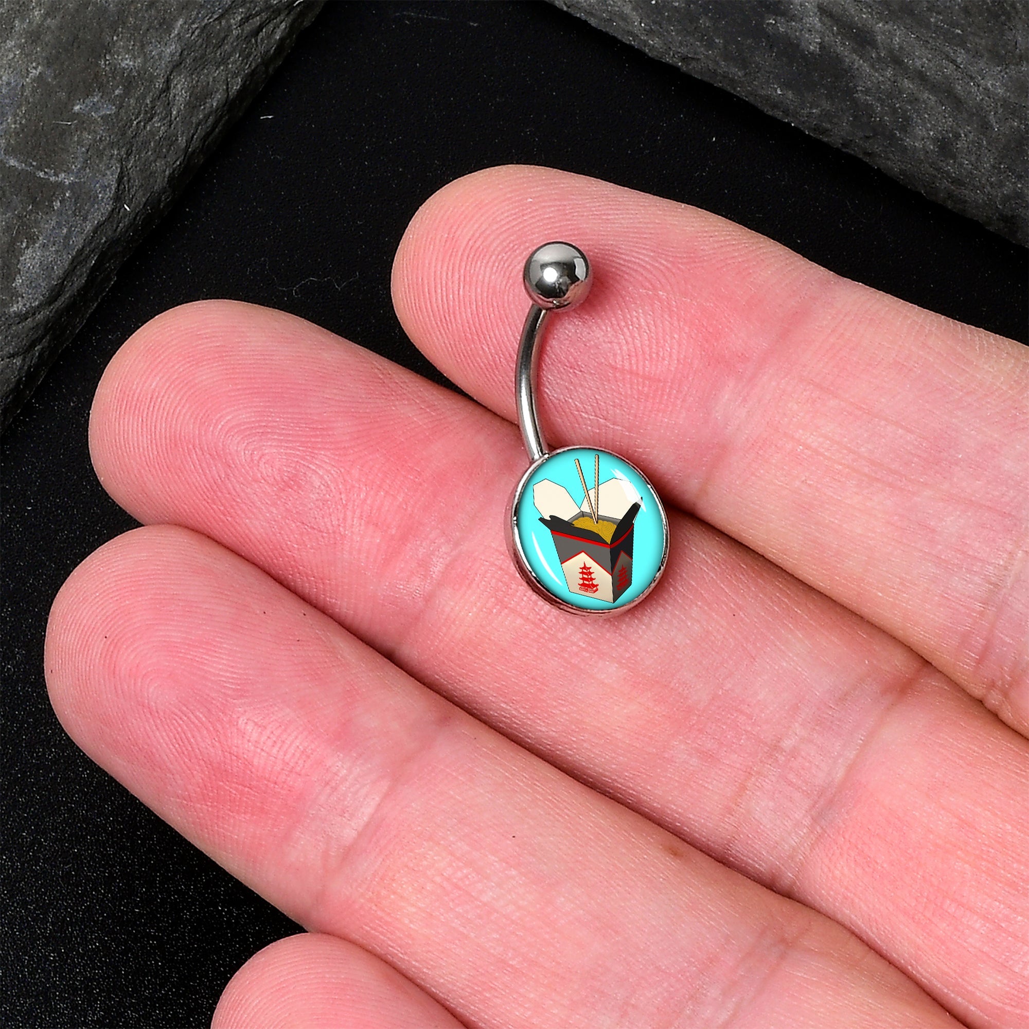 BodyCandy Chinese Take Out Belly Ring by Onyx O — detail close-up
