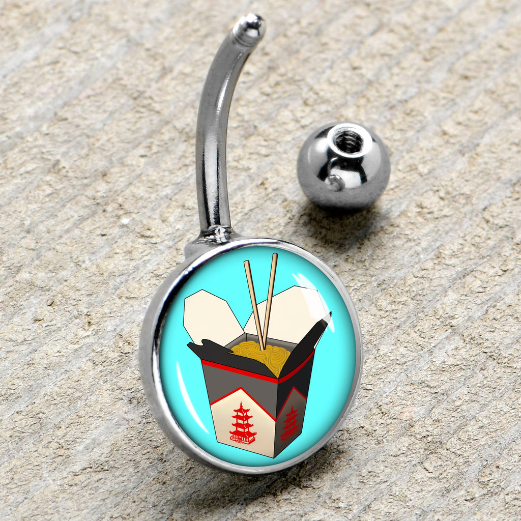 BodyCandy Chinese Take Out Belly Ring by Onyx O — side view