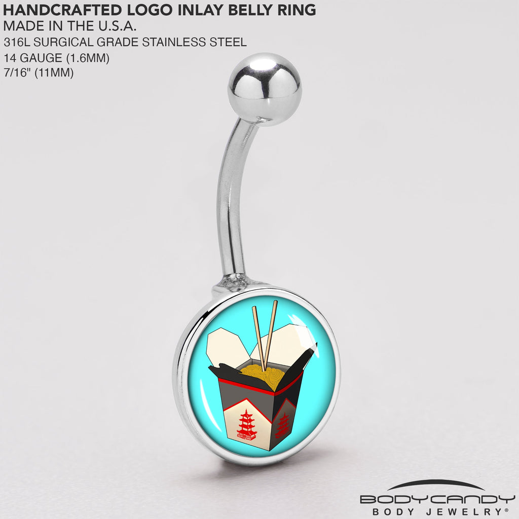 BodyCandy Chinese Take Out Belly Ring by Onyx O — back view