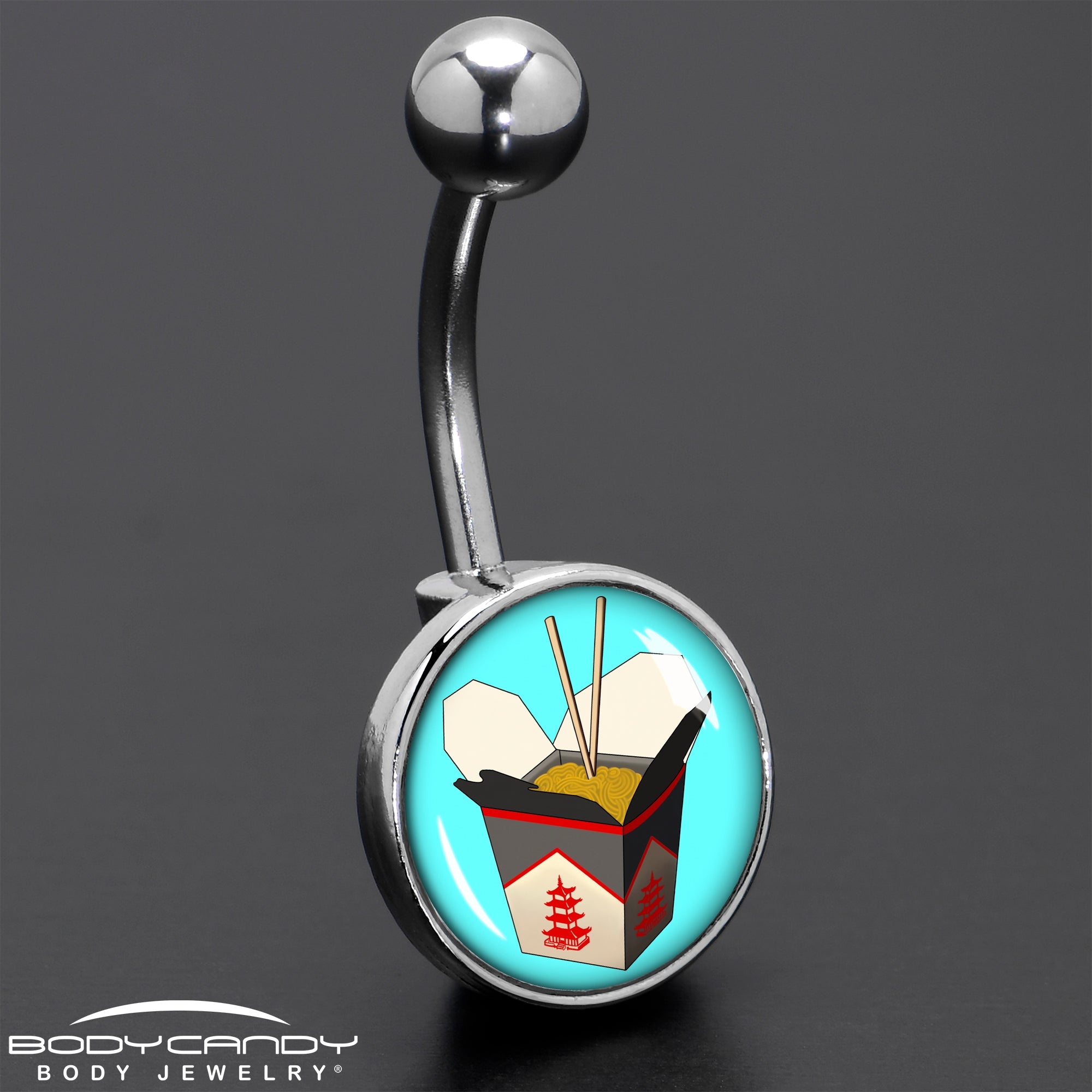 BodyCandy Chinese Take Out Belly Ring by Onyx O — size reference