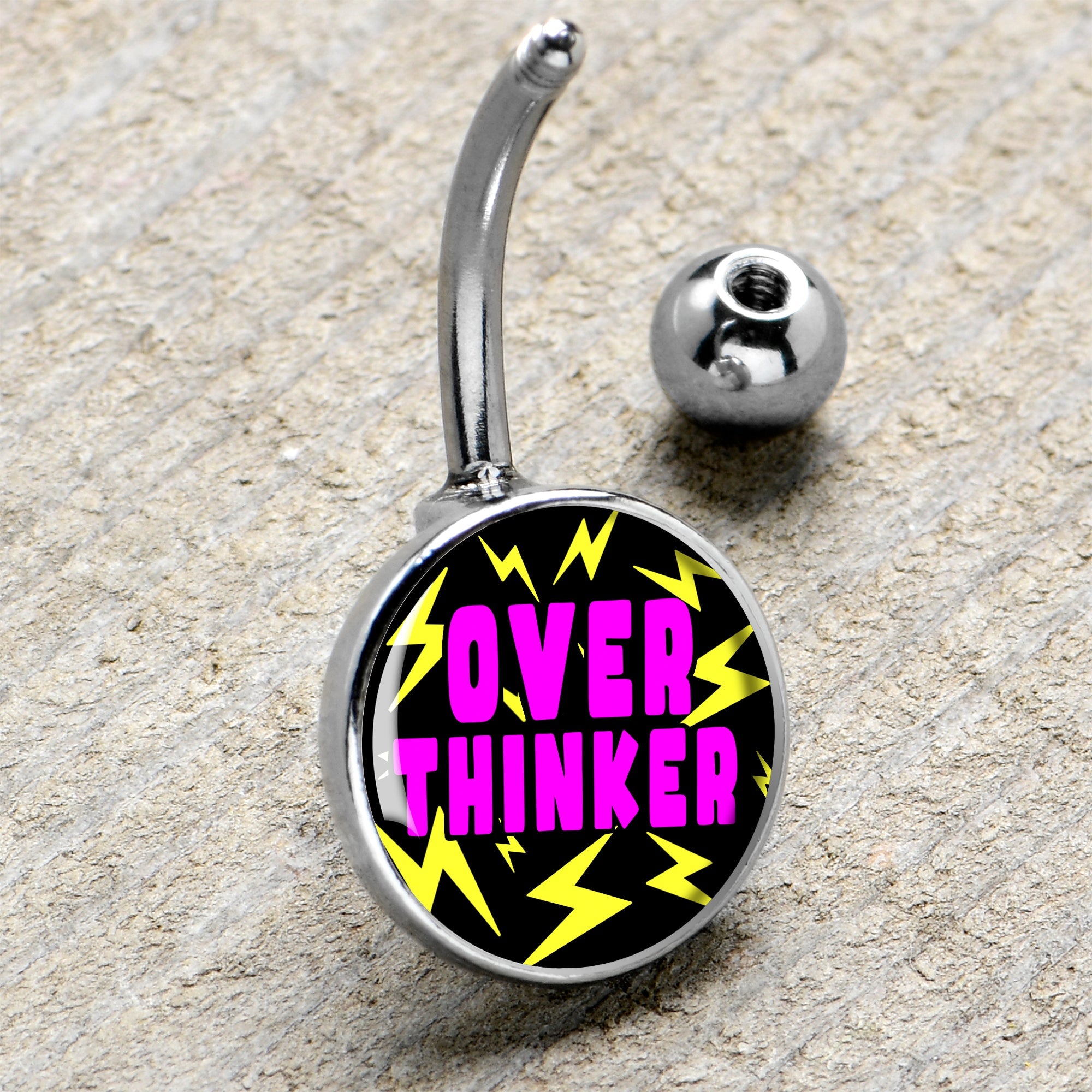BodyCandy Over Thinker Impact Belly Ring by Onyx O — side view