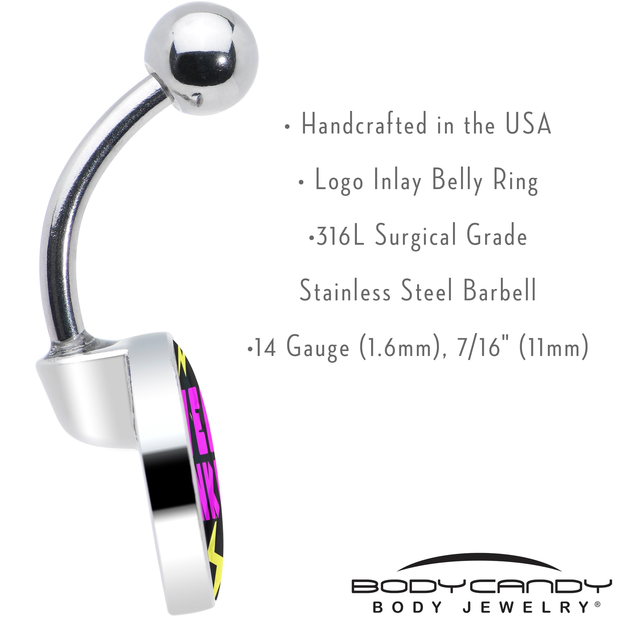 BodyCandy Over Thinker Impact Belly Ring by Onyx O — in-use photo