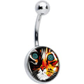 BodyCandy Colorful Trippy Cat Belly Ring by Onyx O — main product shot