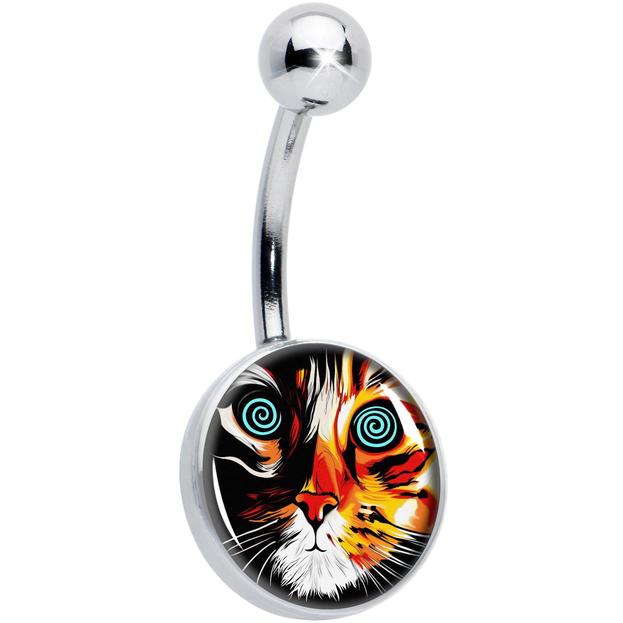 BodyCandy Colorful Trippy Cat Belly Ring by Onyx O — main product shot