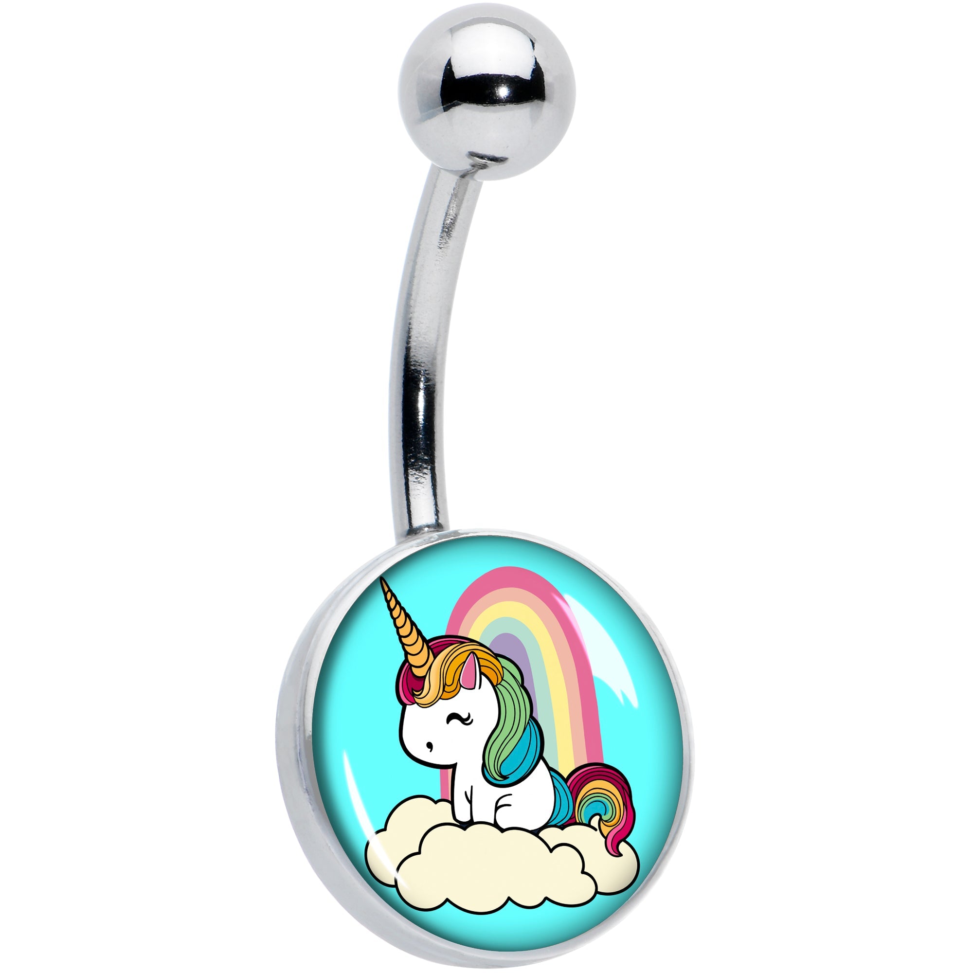 BodyCandy Rainbow Unicorn Belly Ring by Onyx O — main product shot