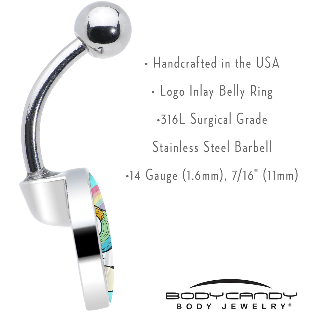 BodyCandy Rainbow Unicorn Belly Ring by Onyx O — in-use photo