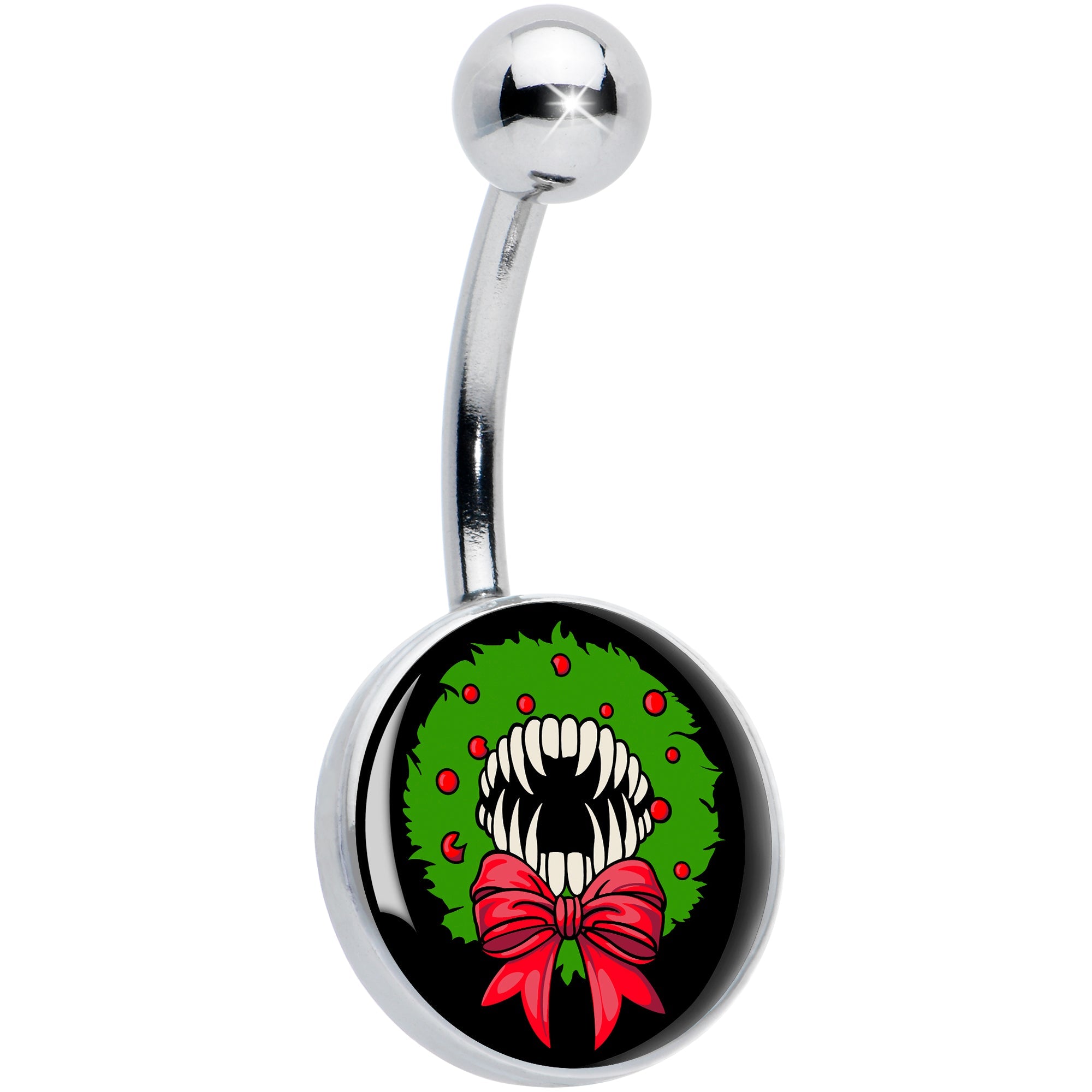 BodyCandy Holiday Vampire Wreath Belly Ring by Onyx O — main product shot