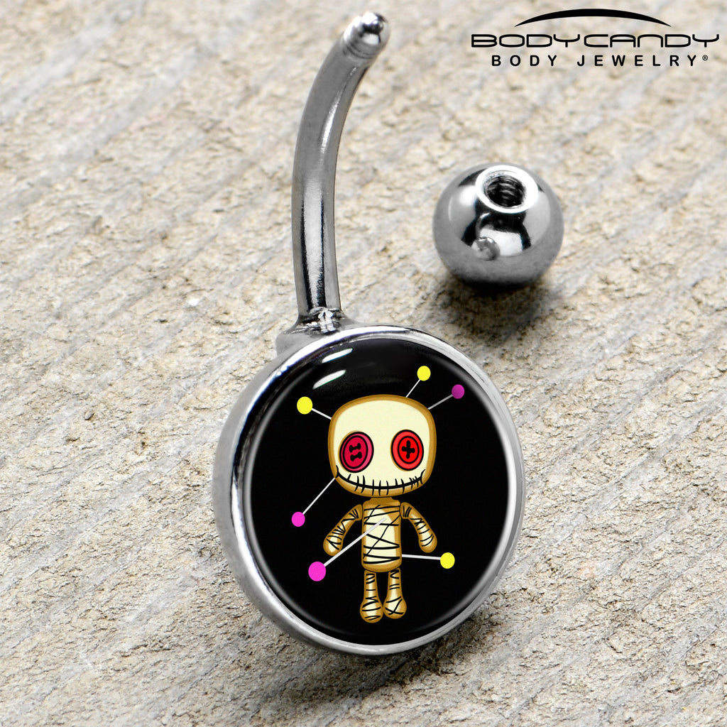 BodyCandy Voodoo Doll Belly Ring by Onyx O — side view