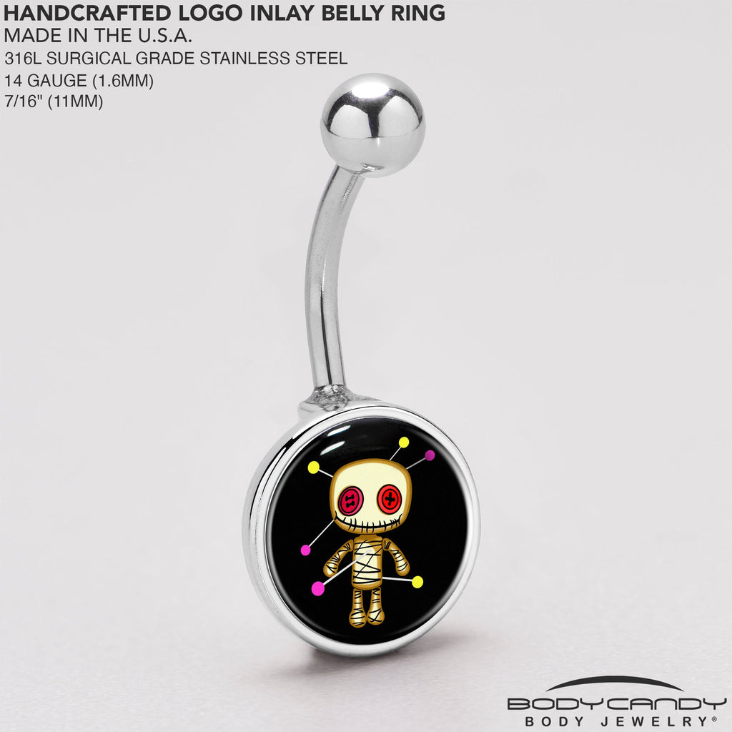 BodyCandy Voodoo Doll Belly Ring by Onyx O — back view