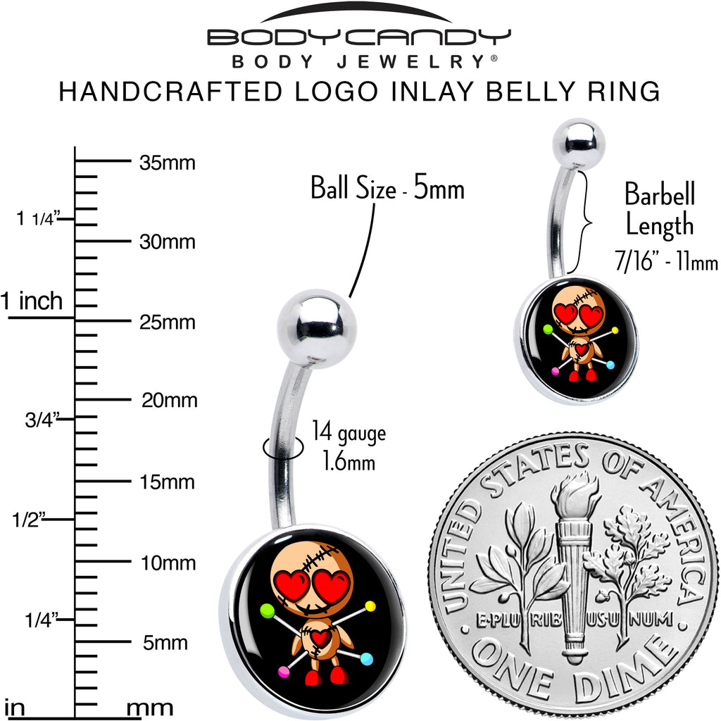 BodyCandy Valentine Heart Voodoo Doll Belly Ring — alternative angle