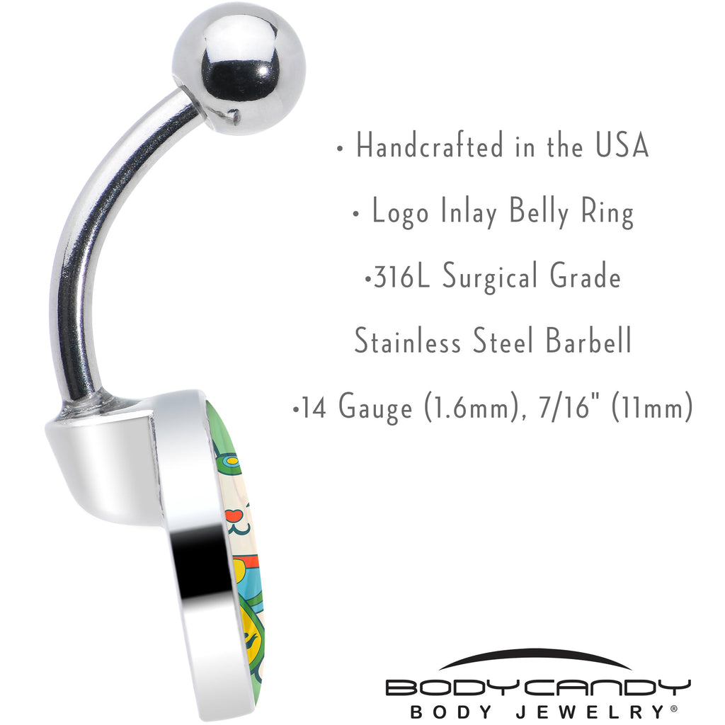 BodyCandy Waving Cat Belly Ring by Onyx O — in-use photo