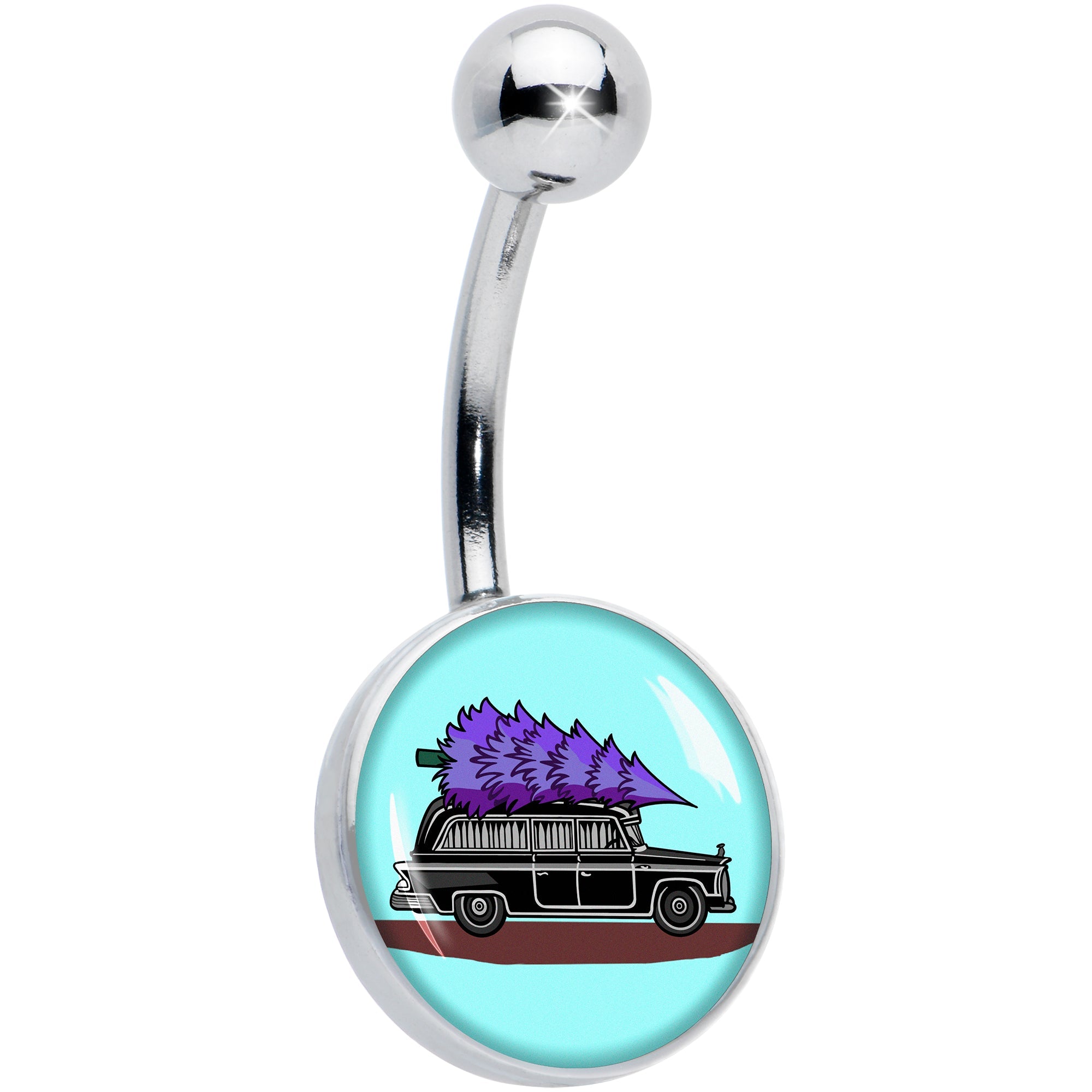 BodyCandy Holiday Christmas Hearse Belly Ring by Onyx O — main product shot