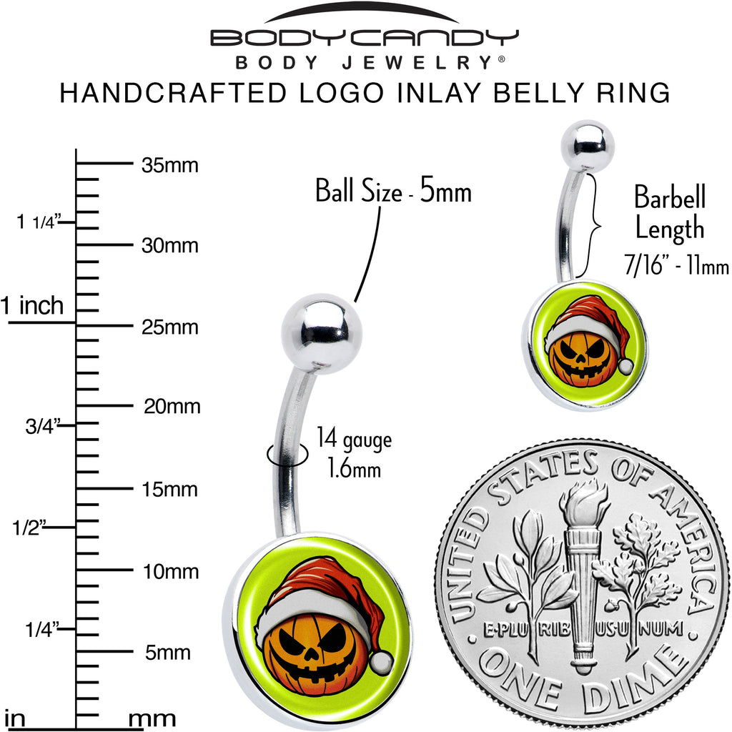 BodyCandy Christmas Holiday Santa Hat Pumpkin Belly Ring by Onyx O — alternative angle