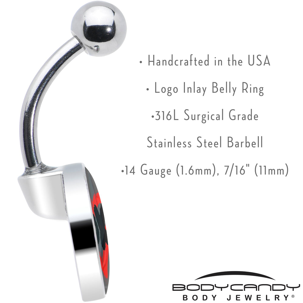 BodyCandy XOXO Heart Belly Ring by Onyx O — in-use photo