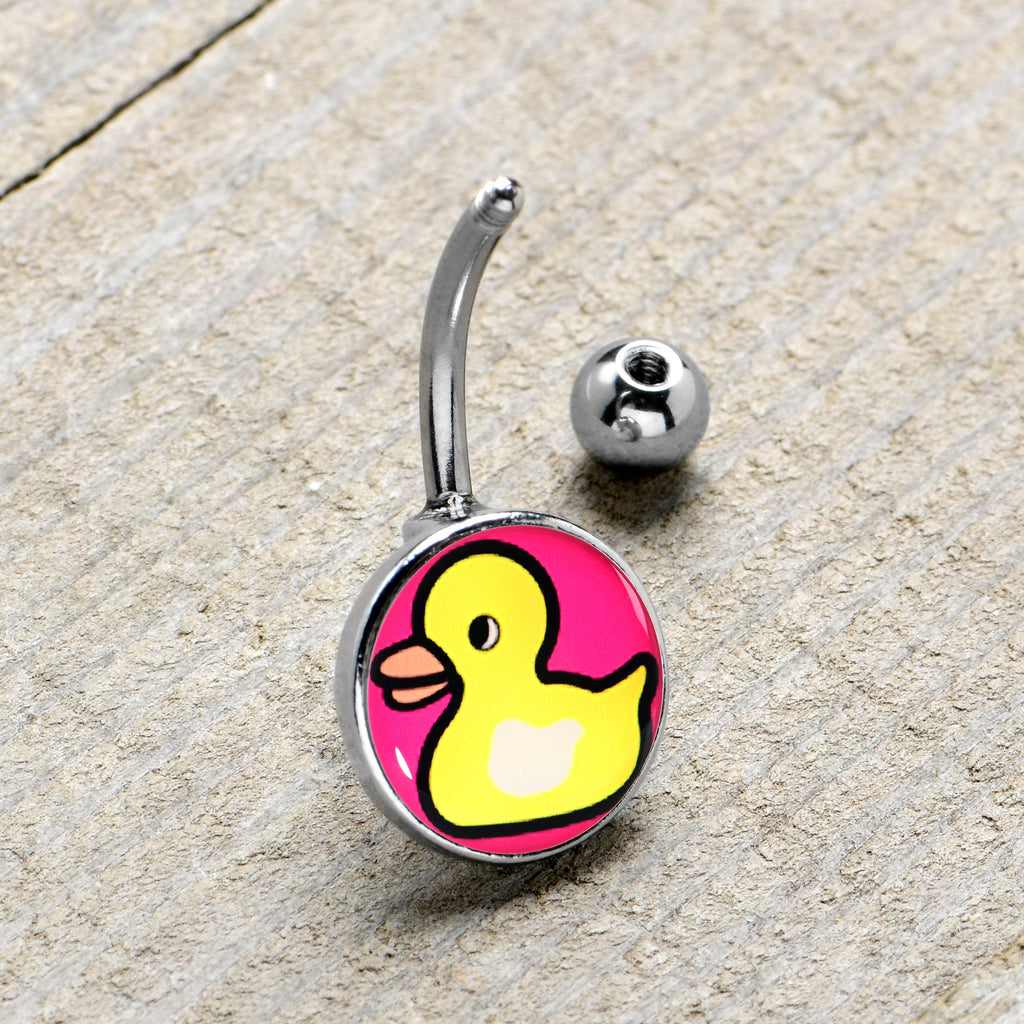 BodyCandy Yellow Ducky Belly Ring by Onyx O — lifestyle context
