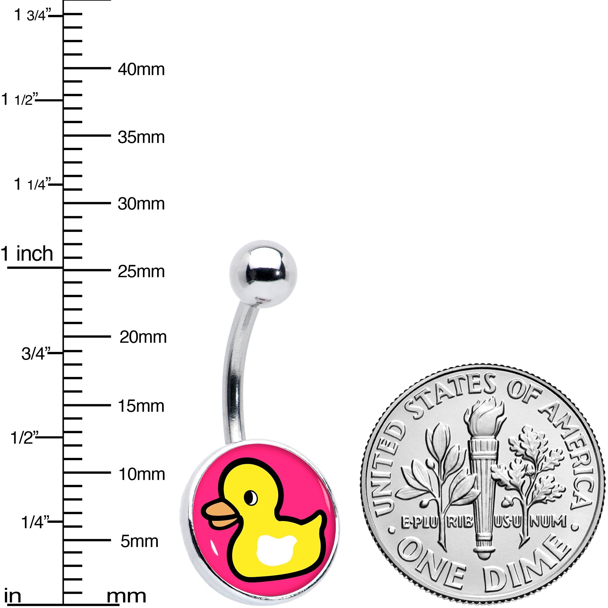 BodyCandy Yellow Ducky Belly Ring by Onyx O — alternative angle