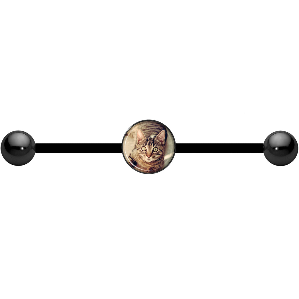 BodyCandy Custom Photo Industrial Barbell — lifestyle context