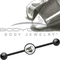 BodyCandy 14G Black Anodized Halloween Candy Corn Industrial Barbell 37mm — main product shot