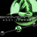 BodyCandy 14G Black Glow in the Dark Witch's Hat Industrial Barbell 37mm — main product shot