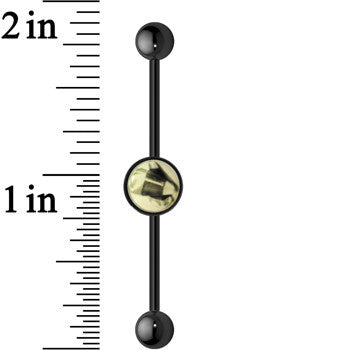 BodyCandy 14G Black Glow in the Dark Candy Corn Industrial Barbell 37mm — lifestyle context