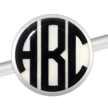 BodyCandy Glow in the Dark Personalized Custom Initial Industrial Barbell 37mm — lifestyle context