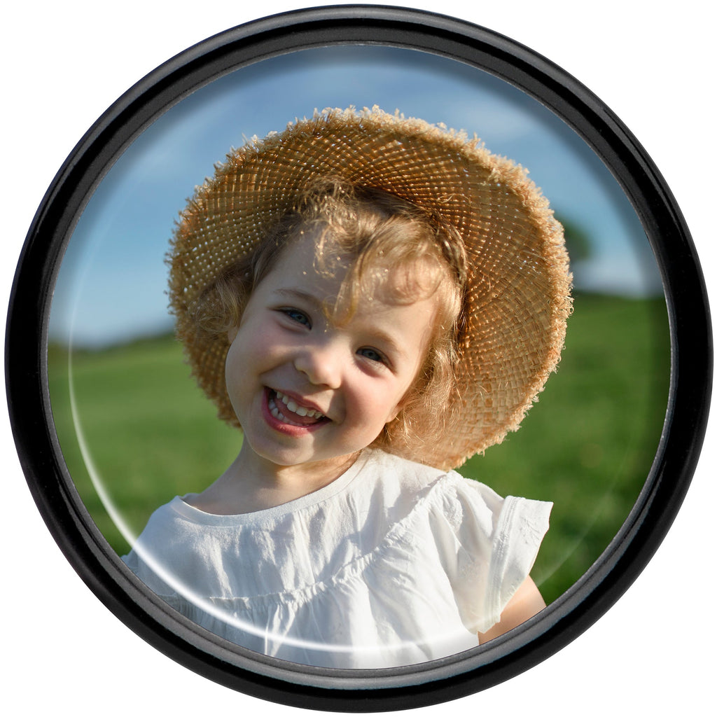 BodyCandy Black Acrylic Custom Photo Saddle Plug - buy 2 for a pair — size reference